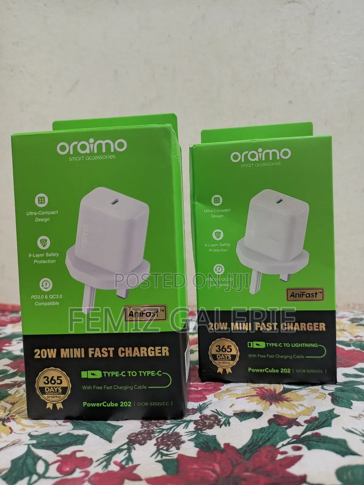 Oraimo Powercube 202 Uk Type 20w Compatible Charger Kit