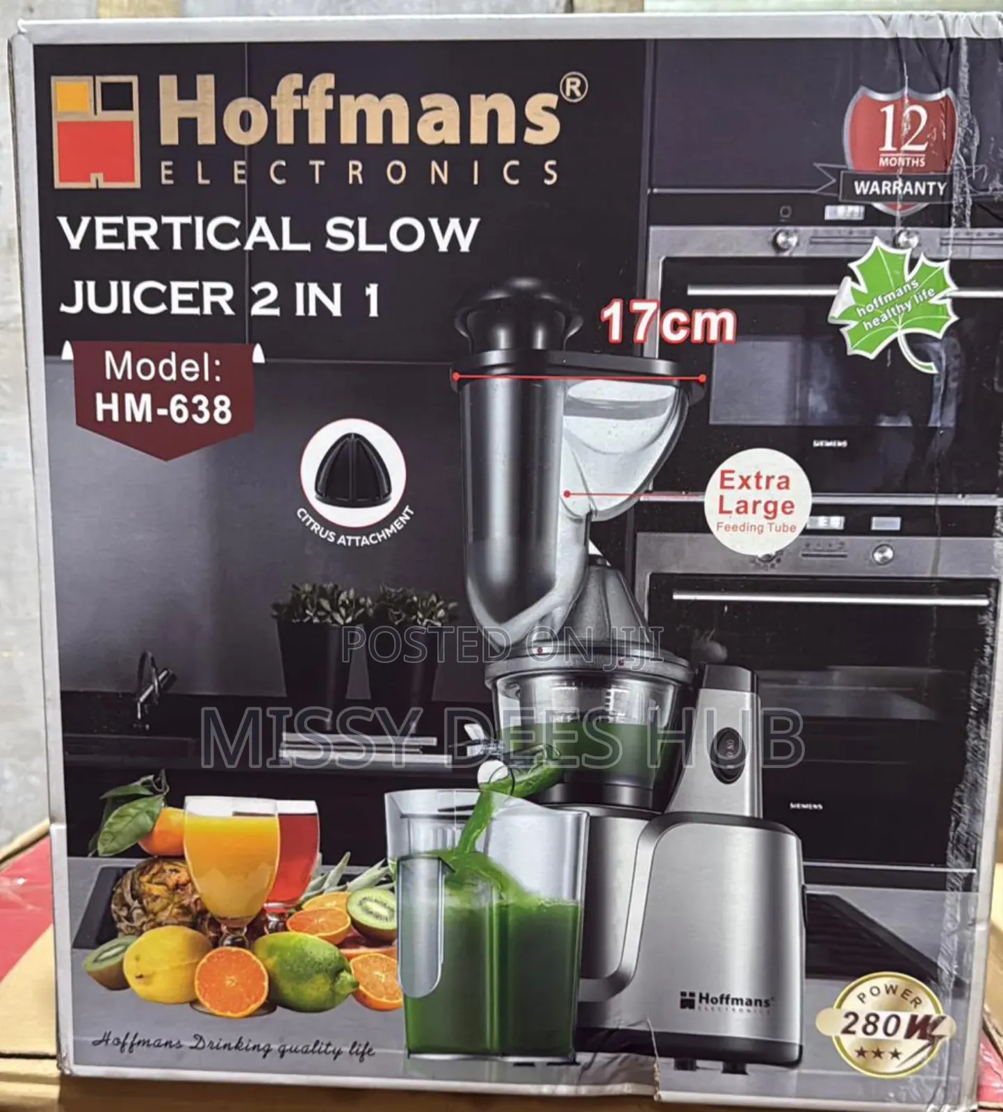 Hoffmans 2in1 Vertical Slow Juicer