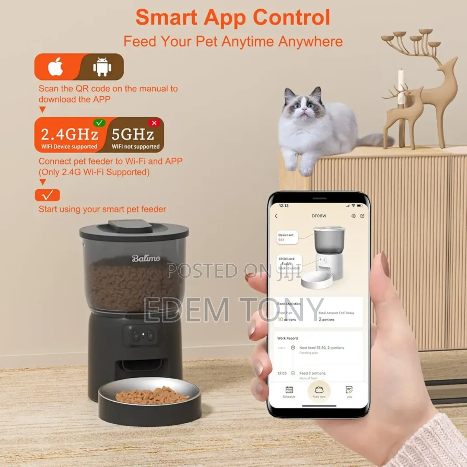 Balimo Automatic Pet Feeder for Dogs and Cats