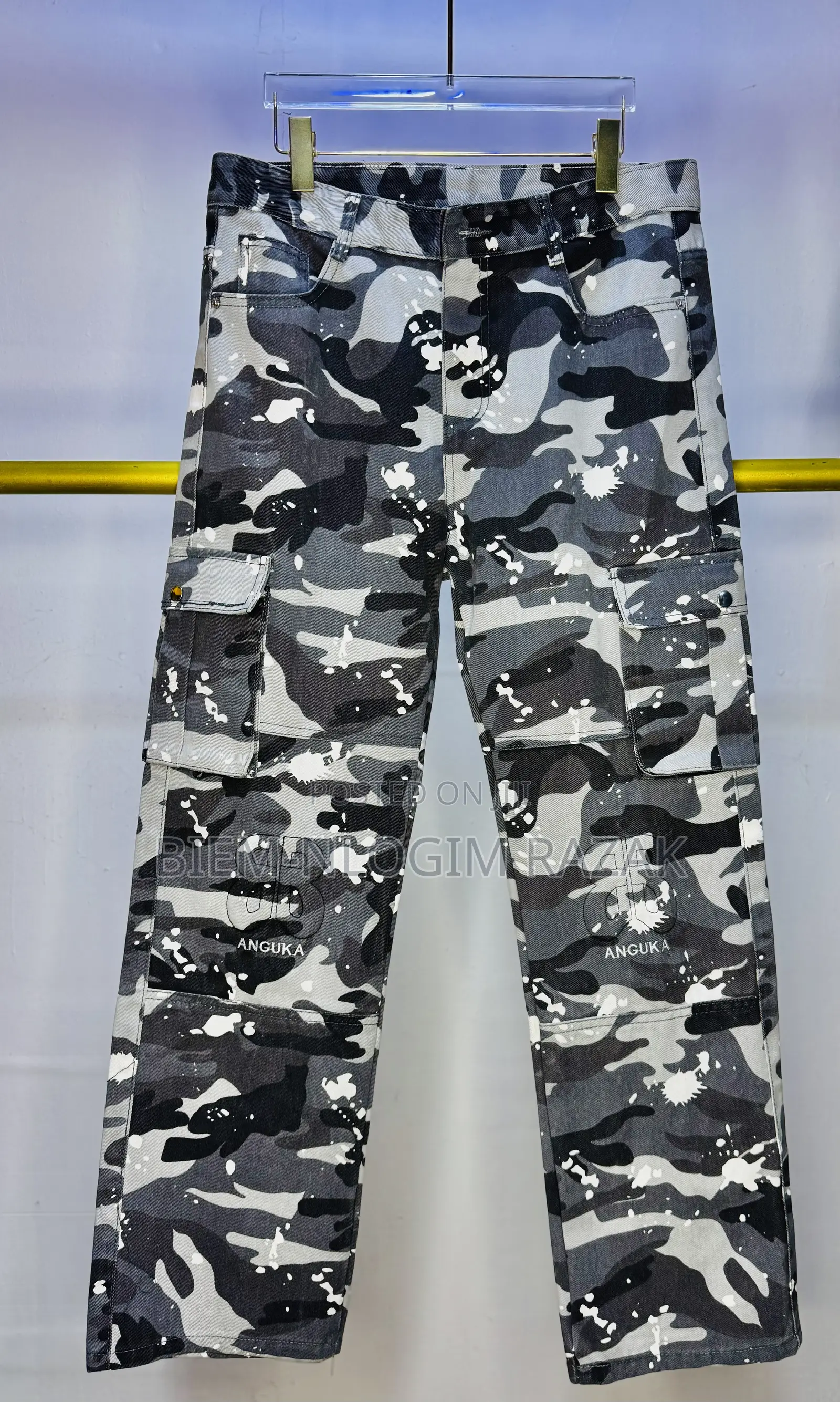 Balenciaga Camo Baggy Jeans Available in Stock