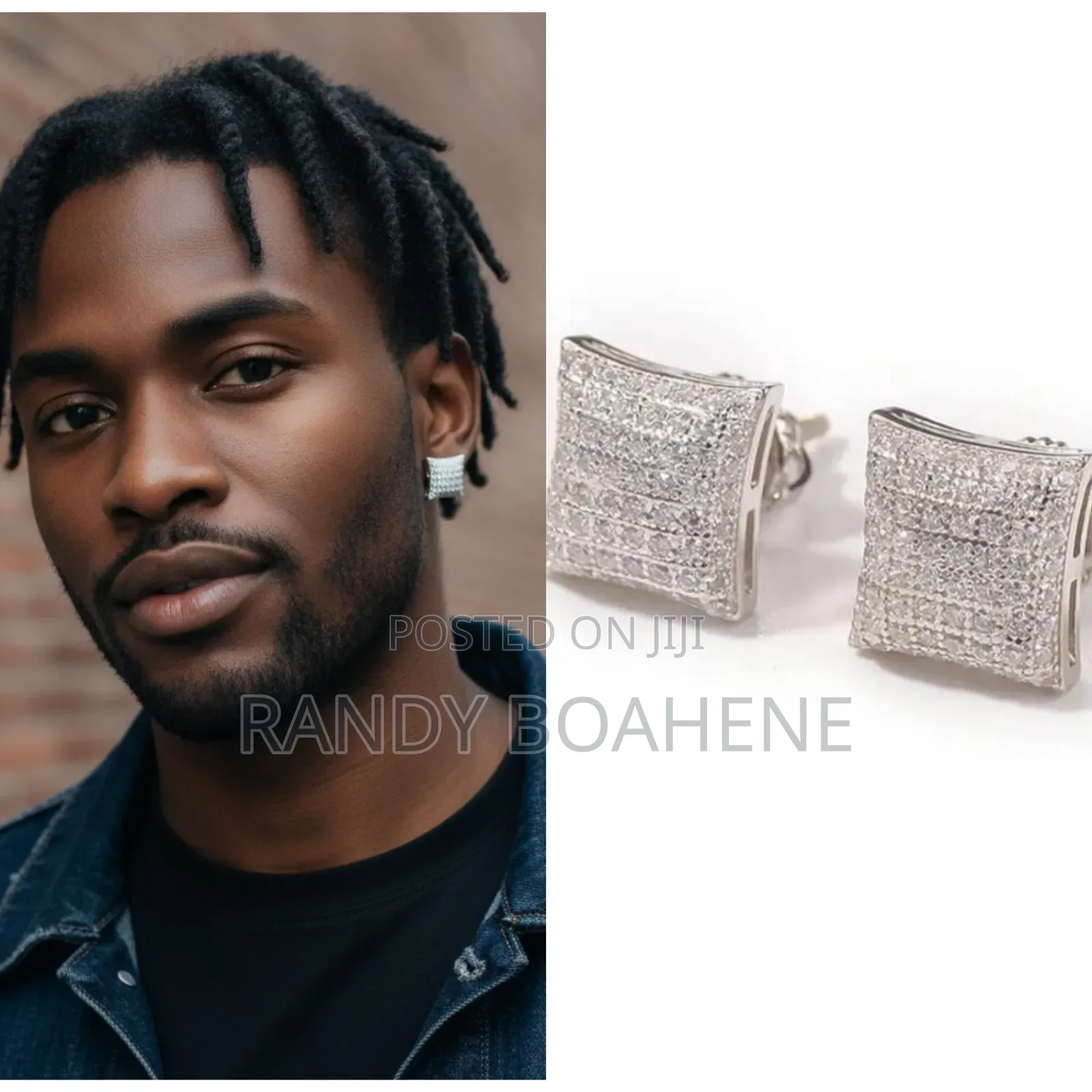Sterling Silver Square Stud Earrings