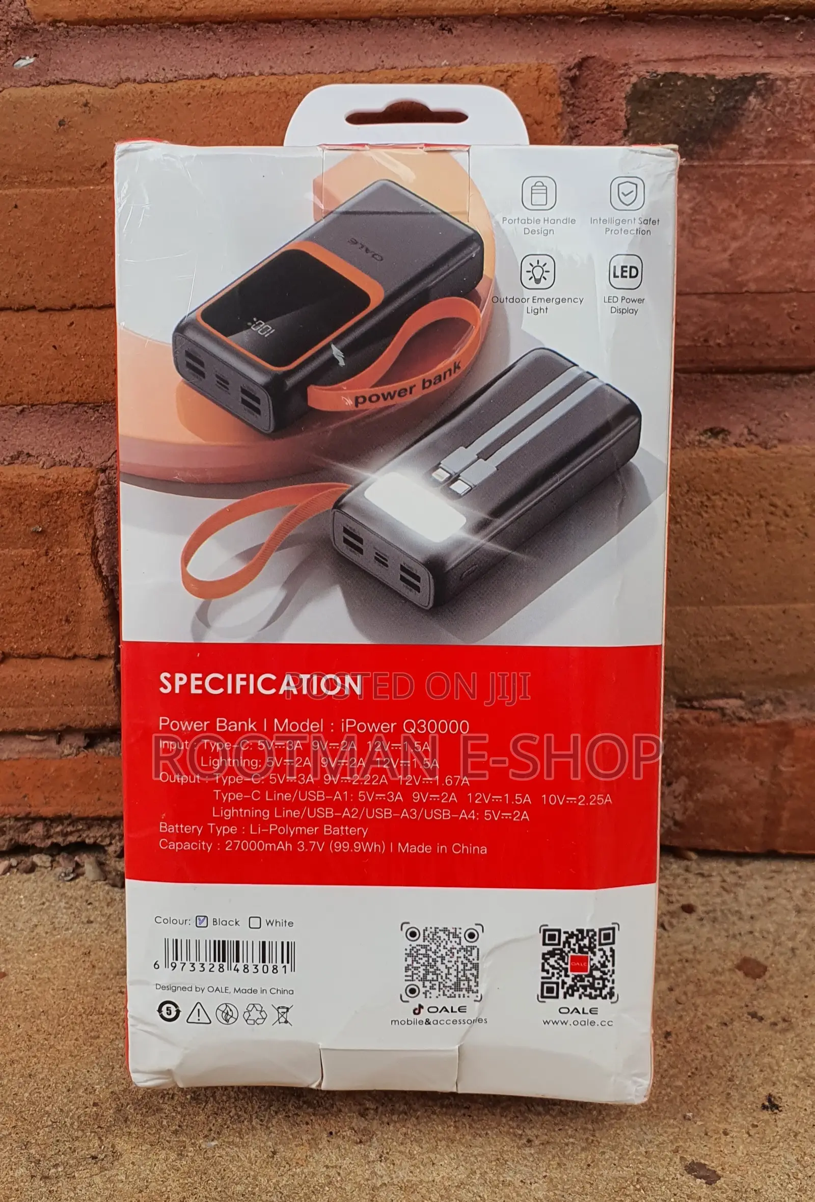 22.5 W Ipower 30,000mah ( Touch Light ),