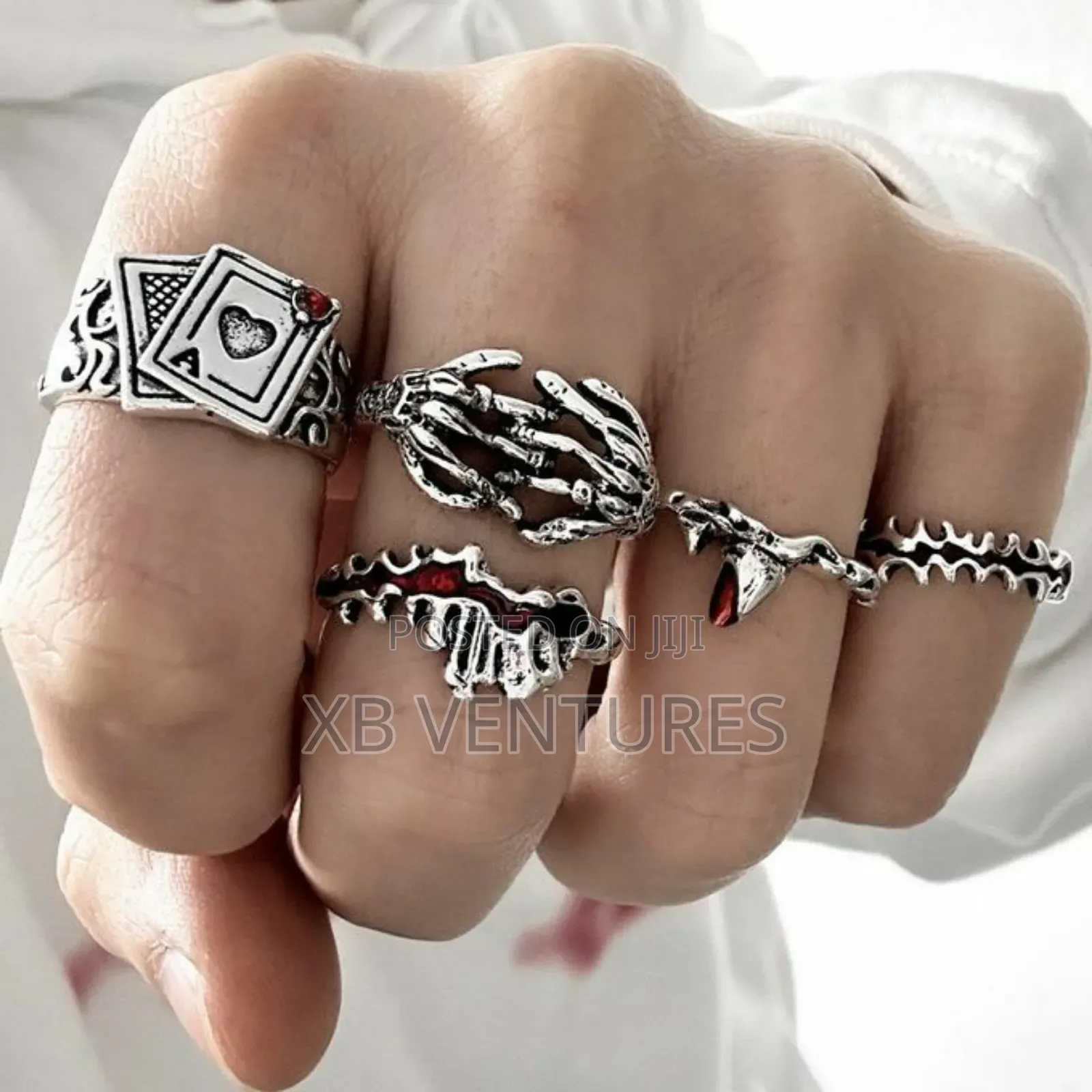 Men Unique Gothic Style Ring Set