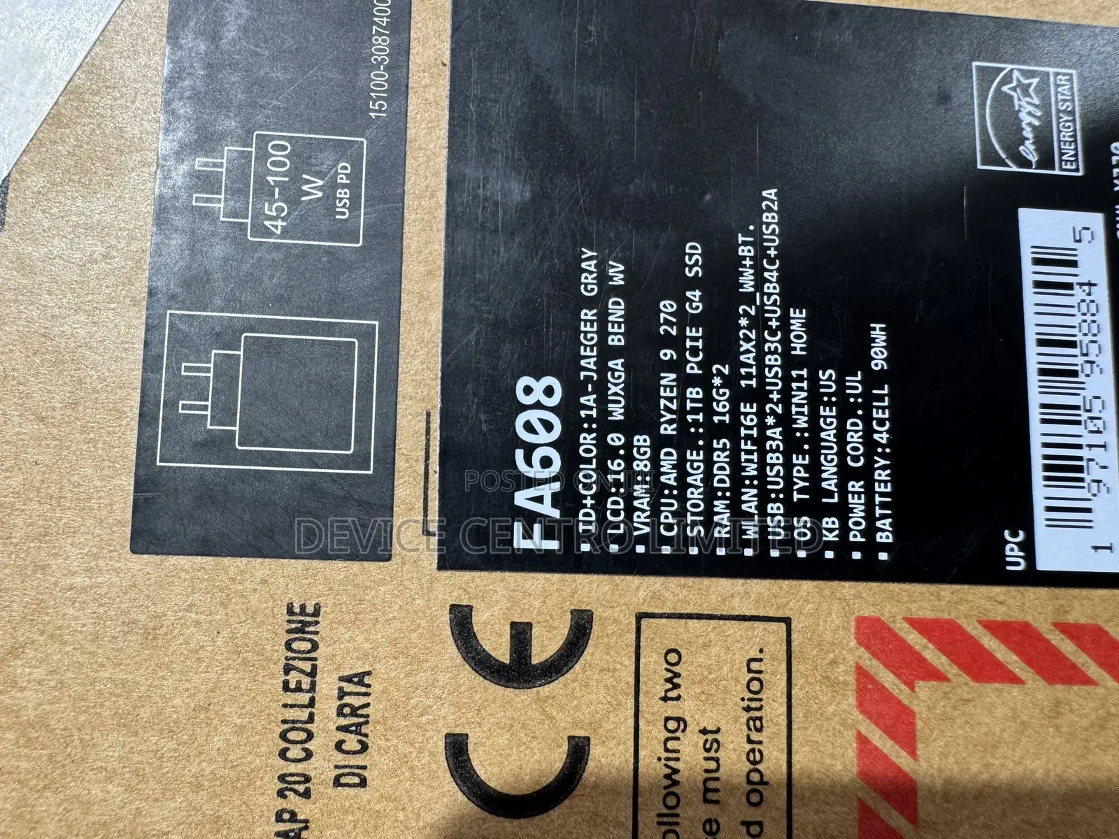 New Laptop Asus TUF Gaming A16 32GB AMD Ryzen 9 SSD 1T