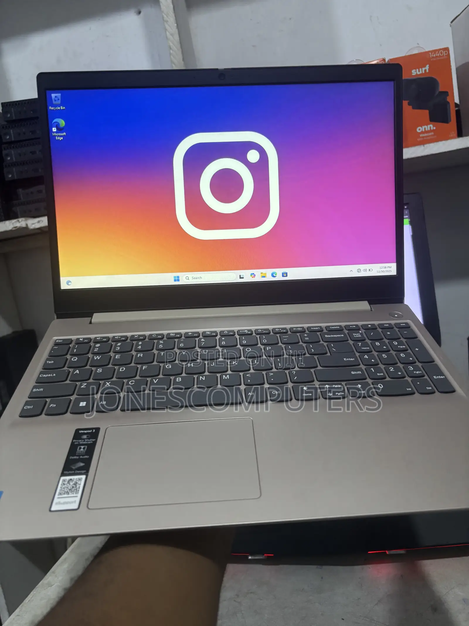 Laptop Lenovo Ideapad 3 8GB Intel Core i3 SSD 256GB