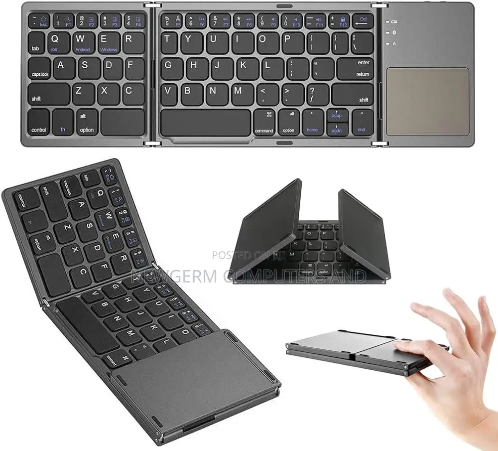 Foldable Bluetooth Keyboard With Touchpad Rechargeable