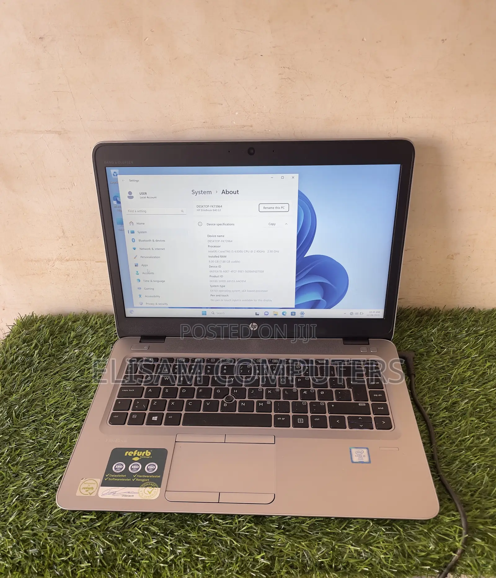 Laptop HP EliteBook 840 G3 8GB Intel Core i5 SSD 256GB