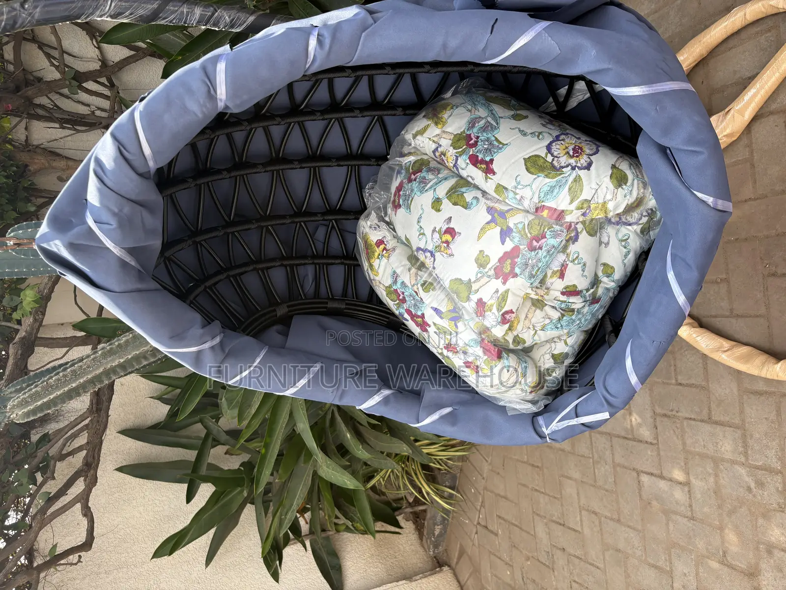 Rattan Oval Swing Chair