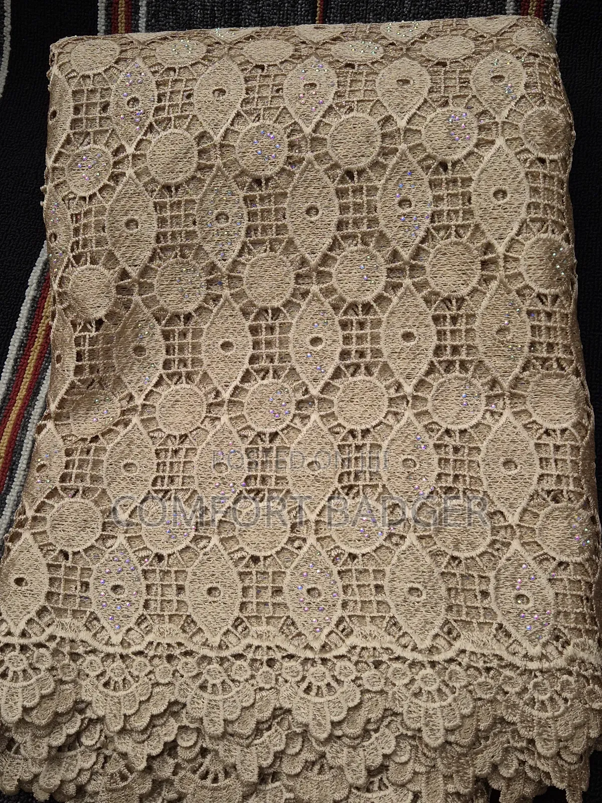 Magnificient Guipure Lace With Stones