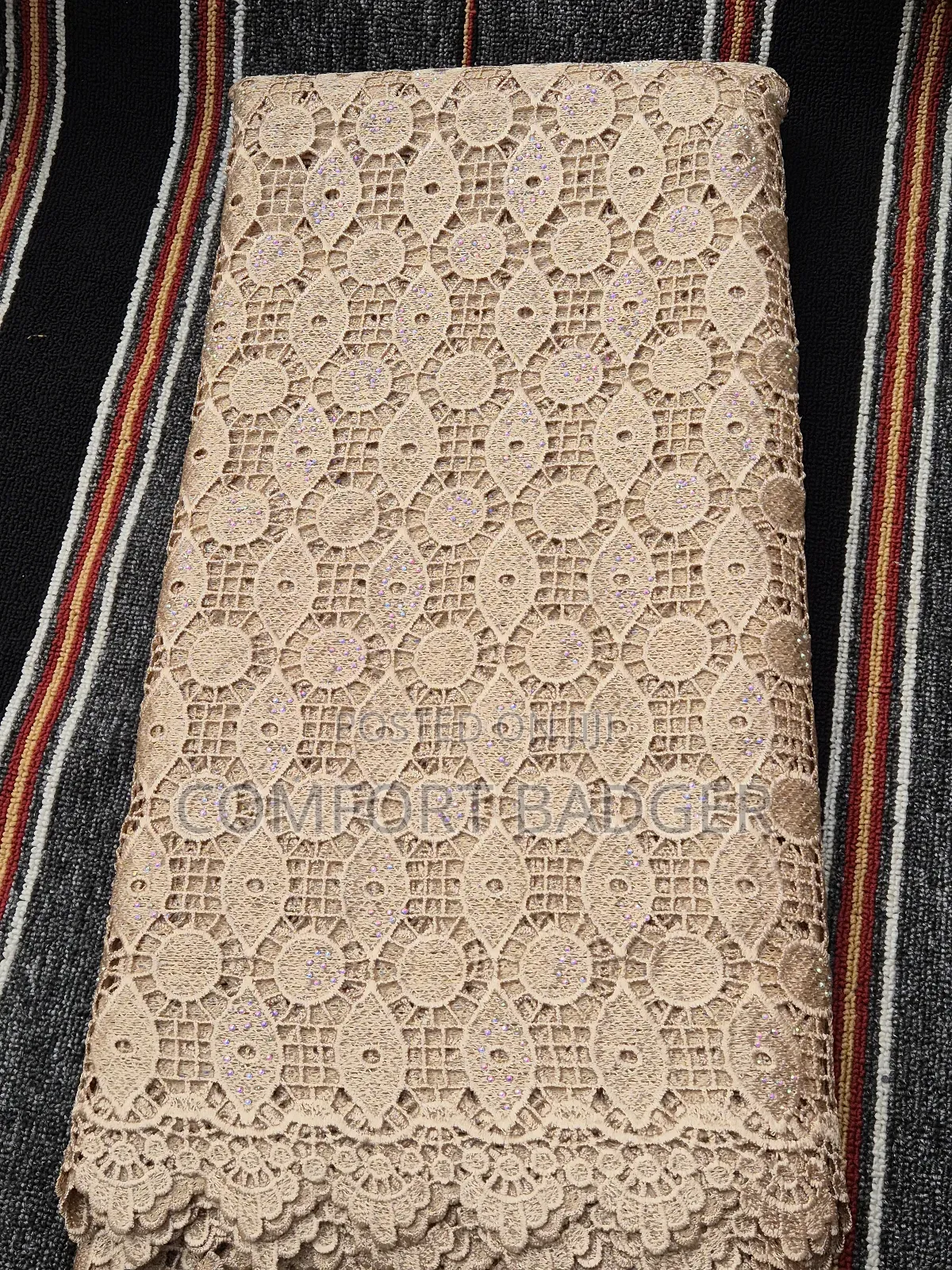 Magnificient Guipure Lace With Stones