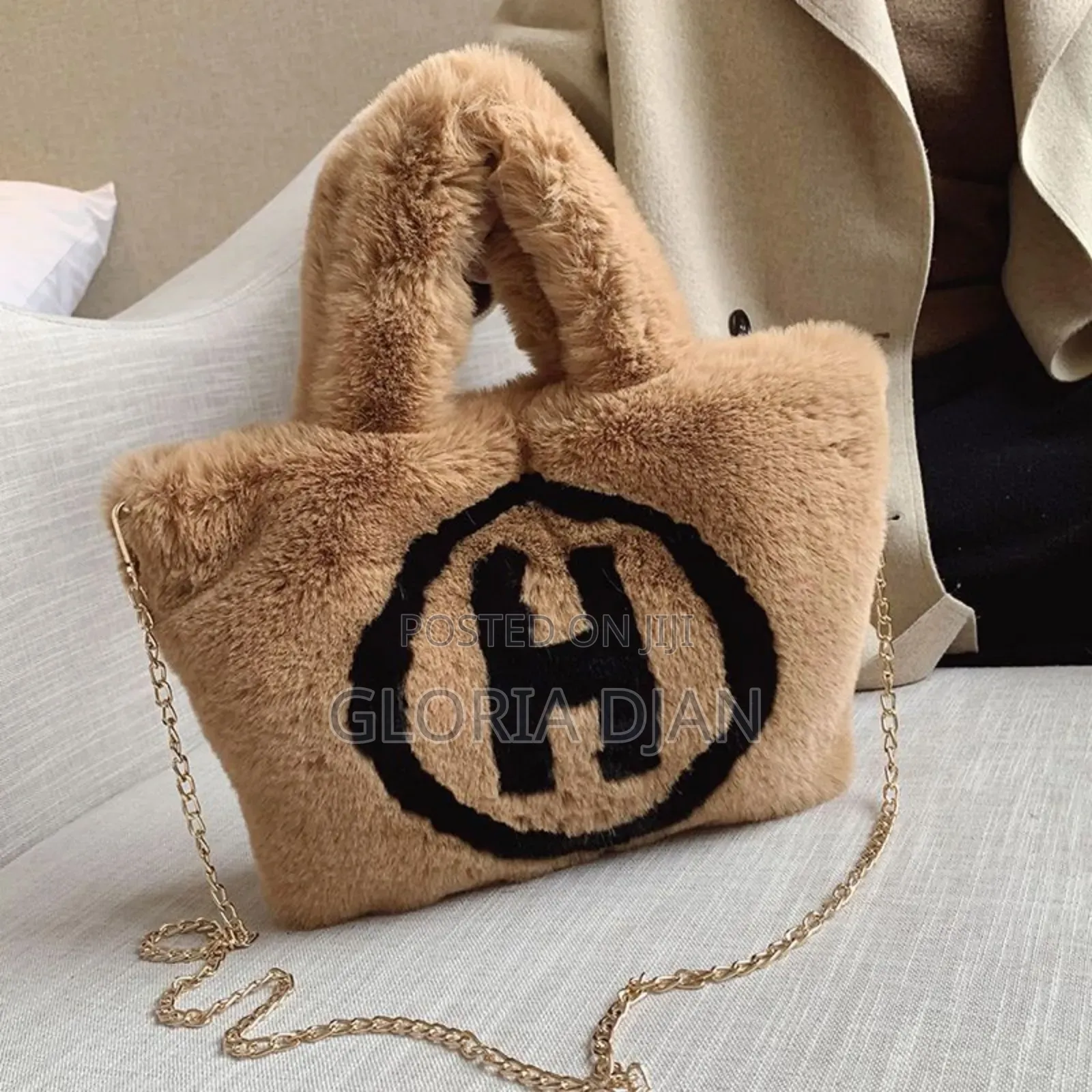 H Fluffy Tote Bag