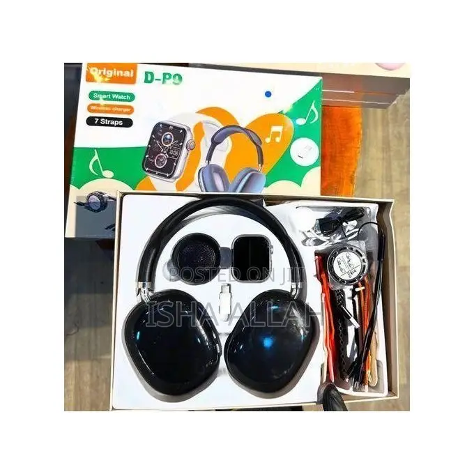 D-P9 Smart Watch. Watch , Headphones. Speaker . 7 Straps