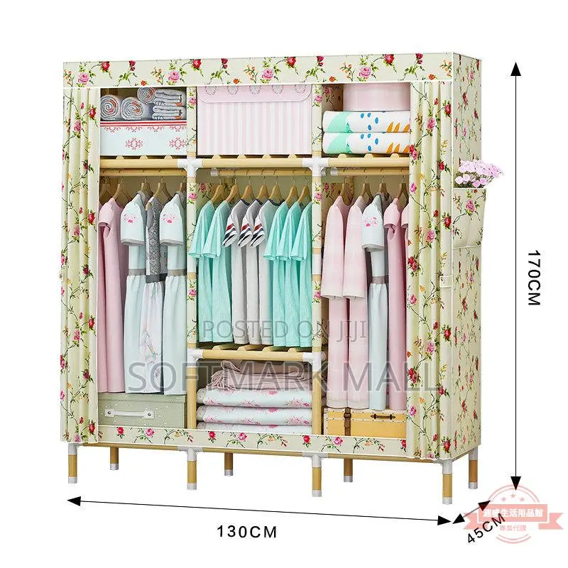 Portable Wooden 3in1 Wardrobe
