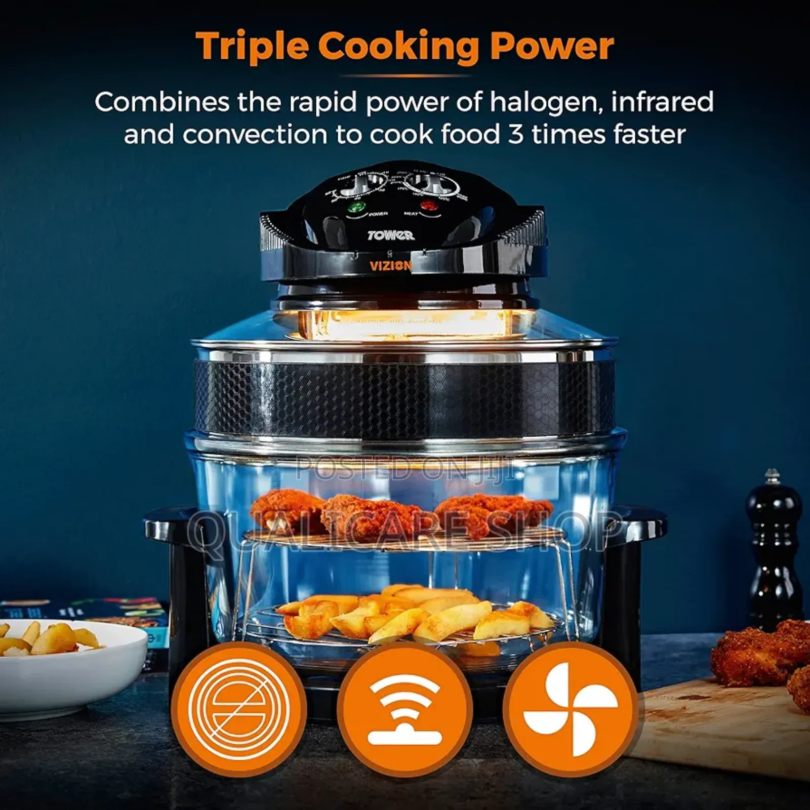 Halogen - Tower Vizion Halogen Low Fat Air Fryer 17 Litre Capacity