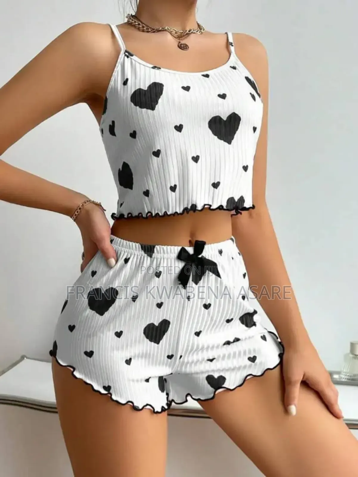 2 Pieces Crop Nightwear 40gh Wholesale