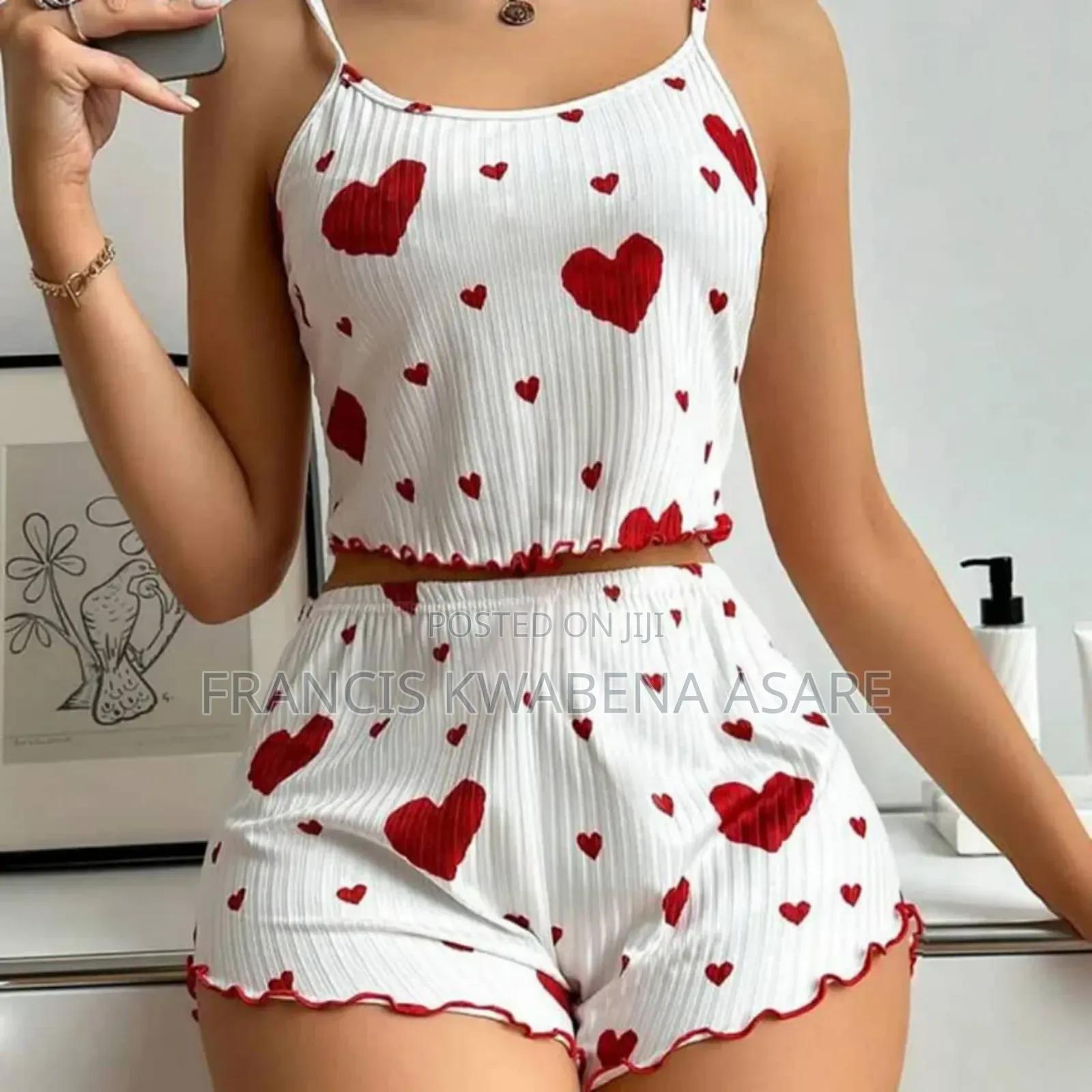 2 Pieces Crop Nightwear 40gh Wholesale