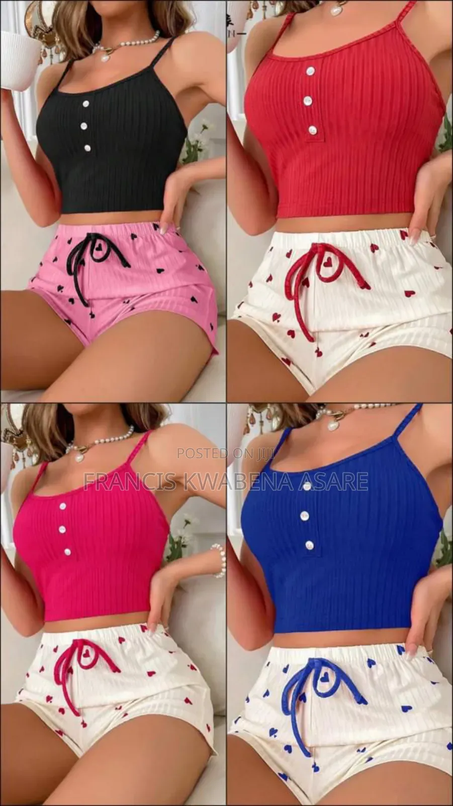 Plain and Pattern 2 Pieces Nightwear - 50 Wholesale