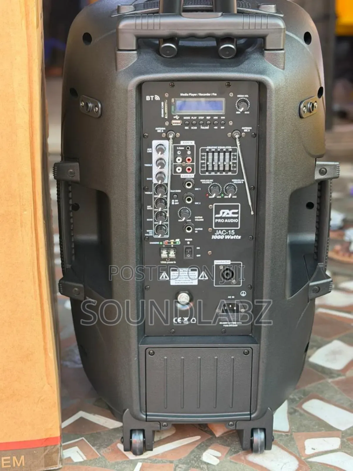 Jac-15 15inches 1000 Watts Bluetooth Speaker With Two Microphone