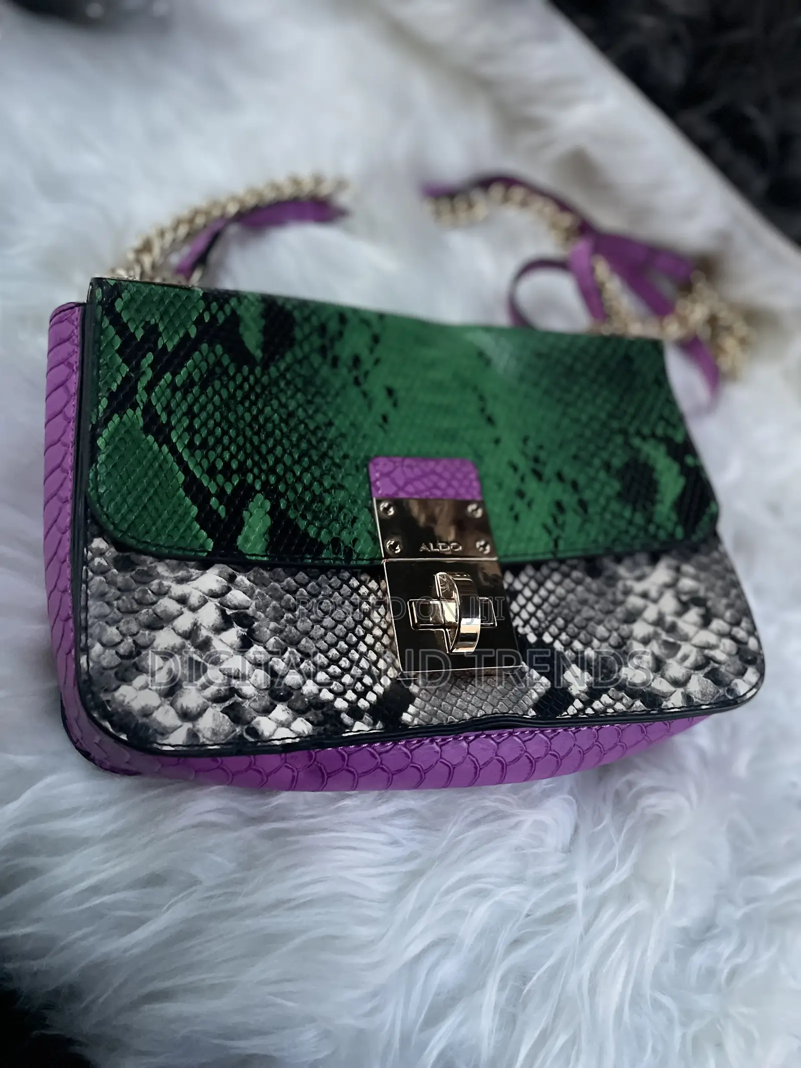 Aldo Colby Snake-Embossed Crossbody Bag.