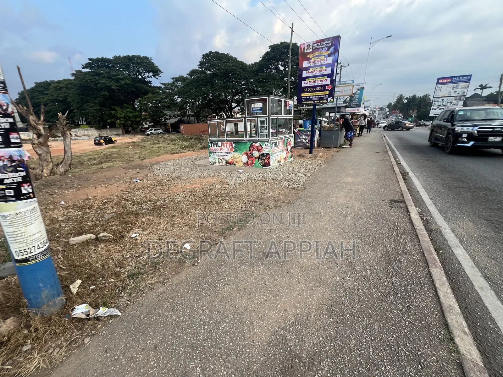 Main Road Double Plot for Sale at Asokwa