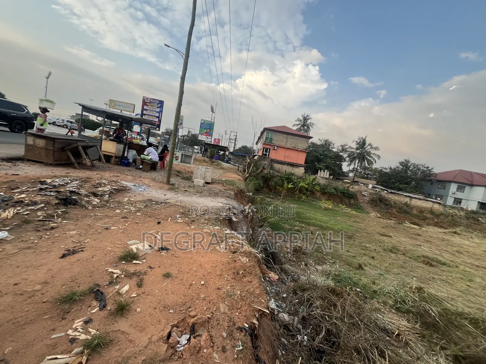 Main Road Double Plot for Sale at Asokwa
