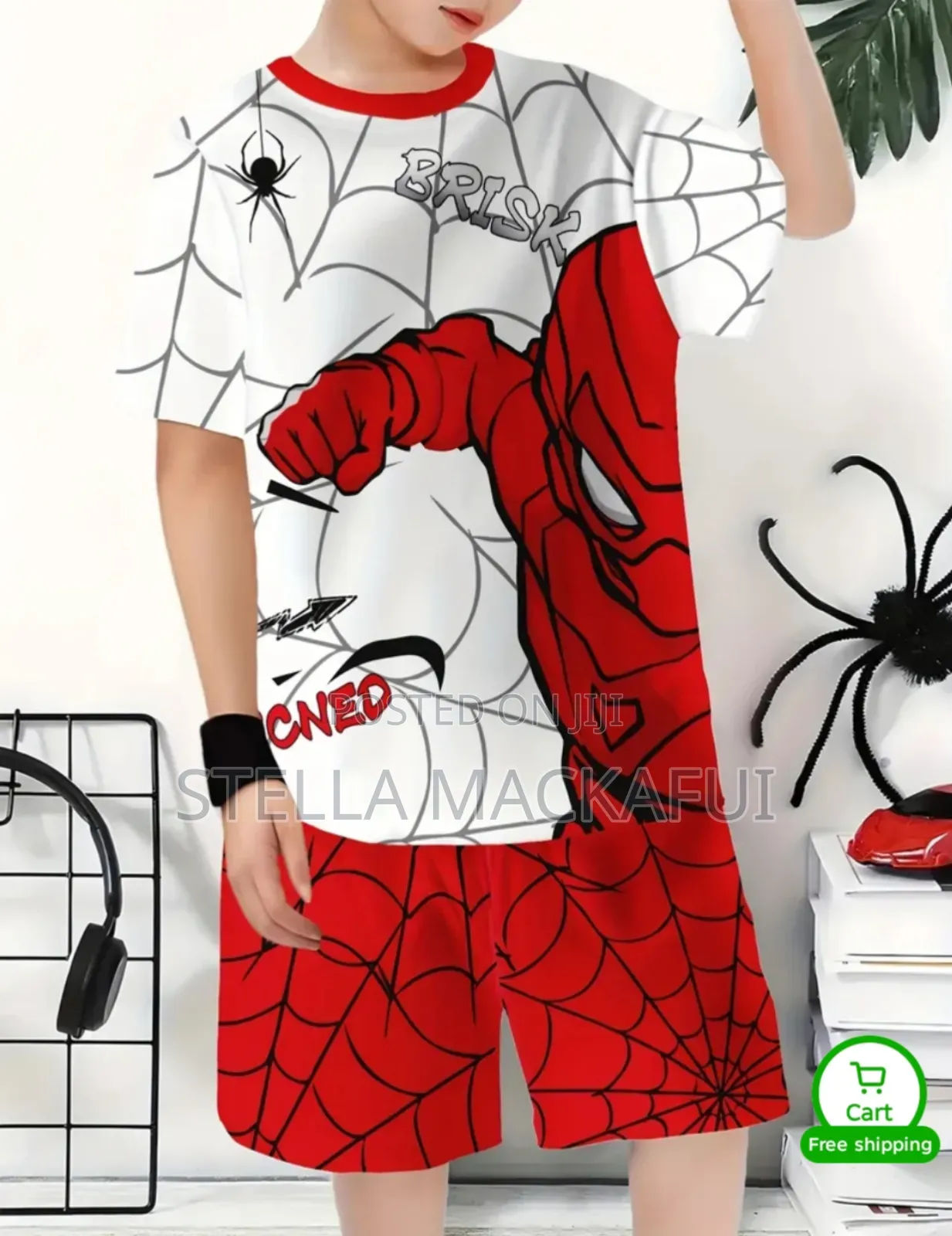 Spiderman Shirt With Short for 7yrs, 8yrs Only