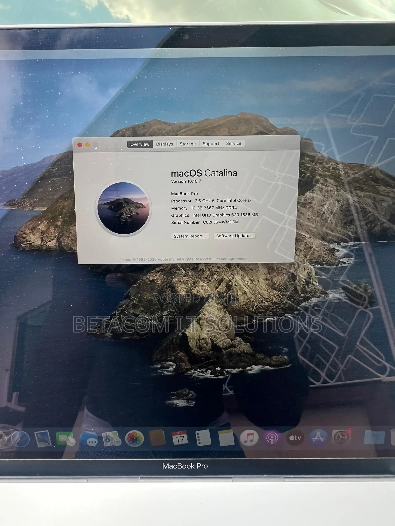 Laptop Apple MacBook Pro 2019 16GB Intel Core i7 SSD 512GB
