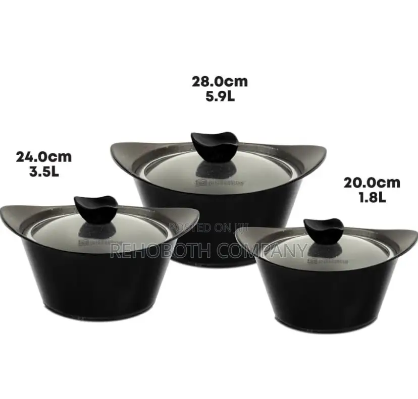 Sq Professional Caia Marbell Die-Cast Stockpot Non-Stick Coating 3pc