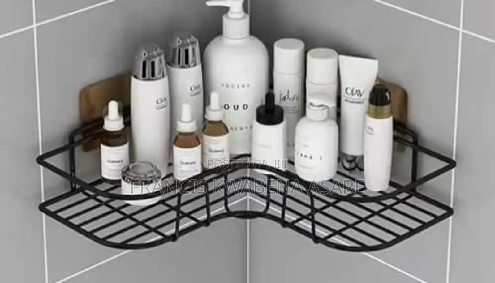 Bathroom Corner Rack Wall Mounted (Metel)