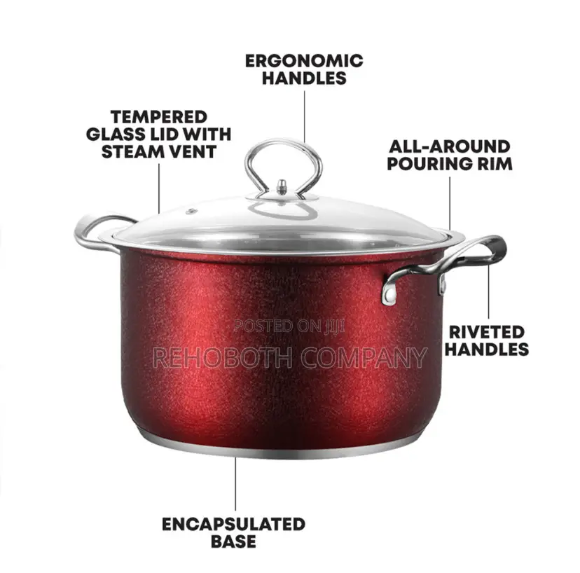 Epoque Stockpot Red 4pc Set