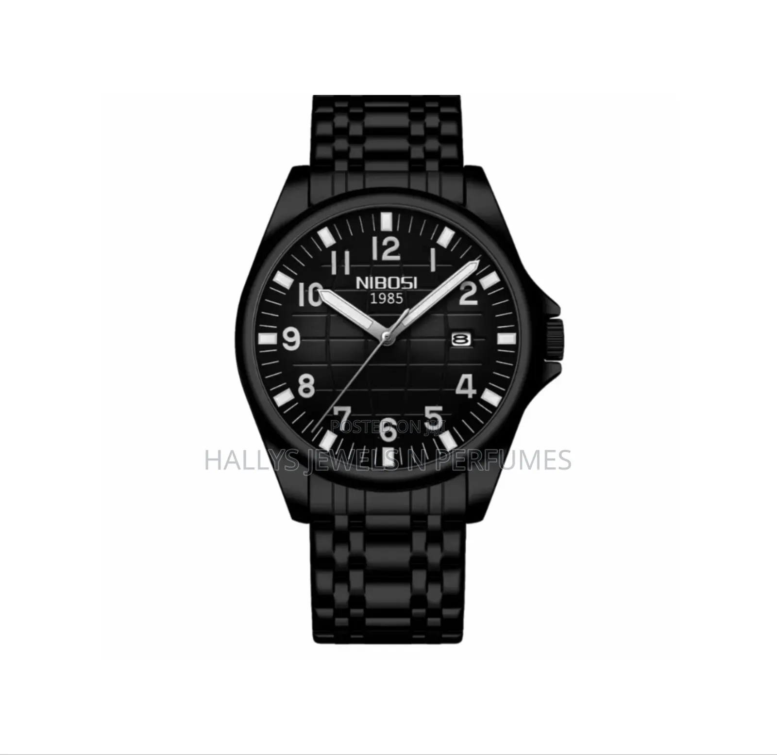 Men's Wristwatch, Black Nibosi Quartz Watch