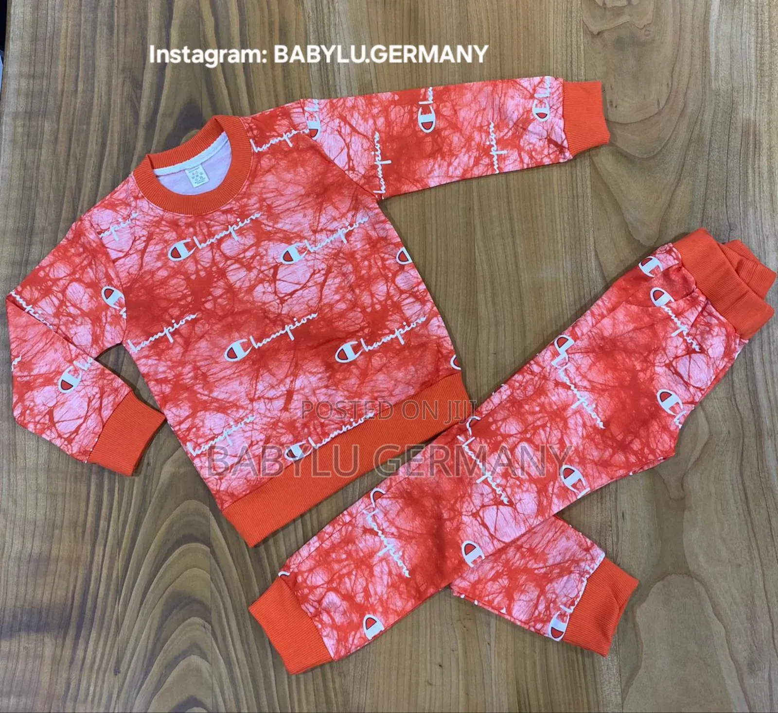 Orange Champion Jogger Set
