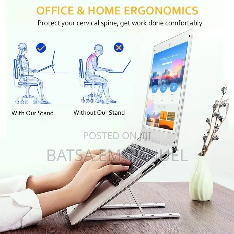Foldable Metal Laptop Stand (For All Laptop Sizes)
