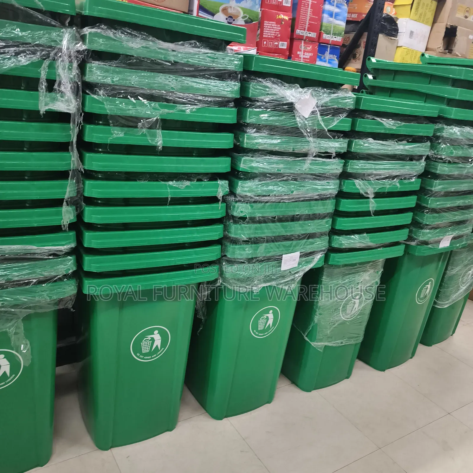 240l Dust Bin (Green Plastic Trash Bin)