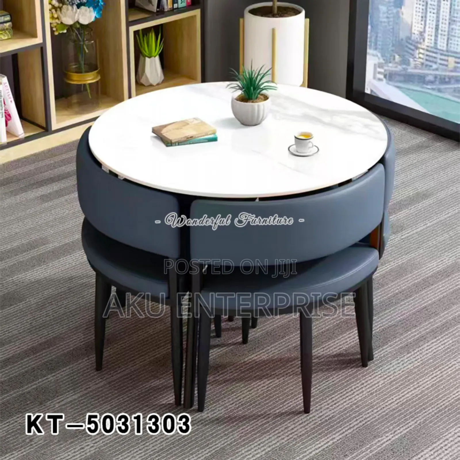 Dinning Table With Chairs Space Saving
