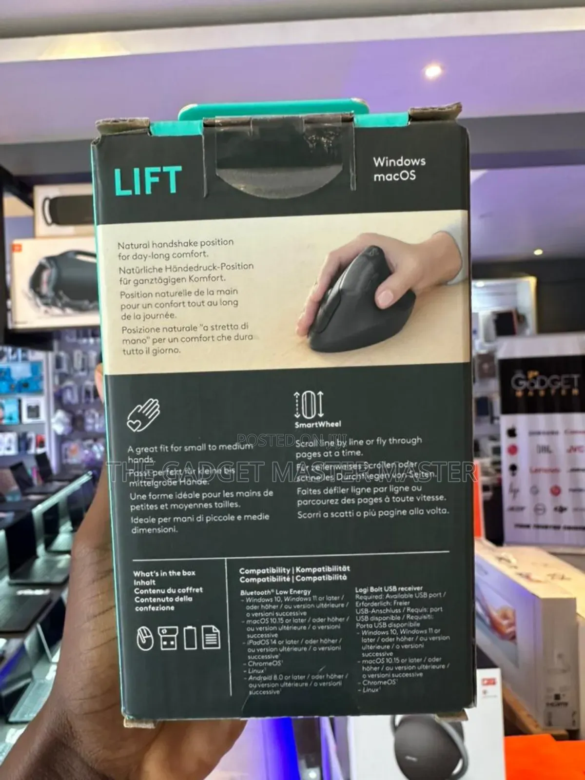 Logitech Lift Vertical Ergonomic Wireless Mouse