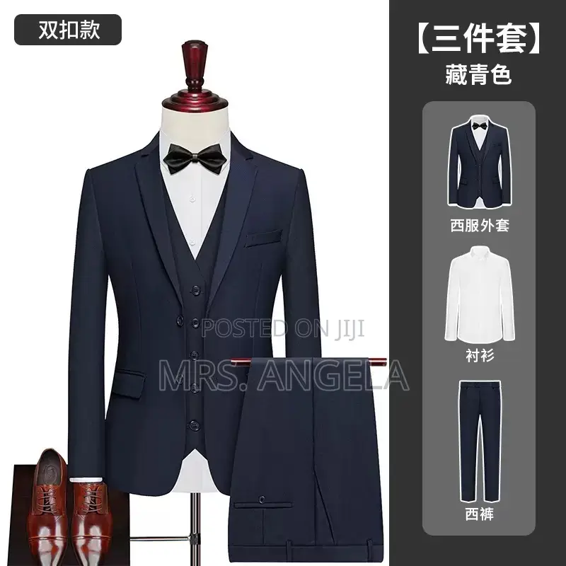 3 Piece Men Suit- Navy Blue