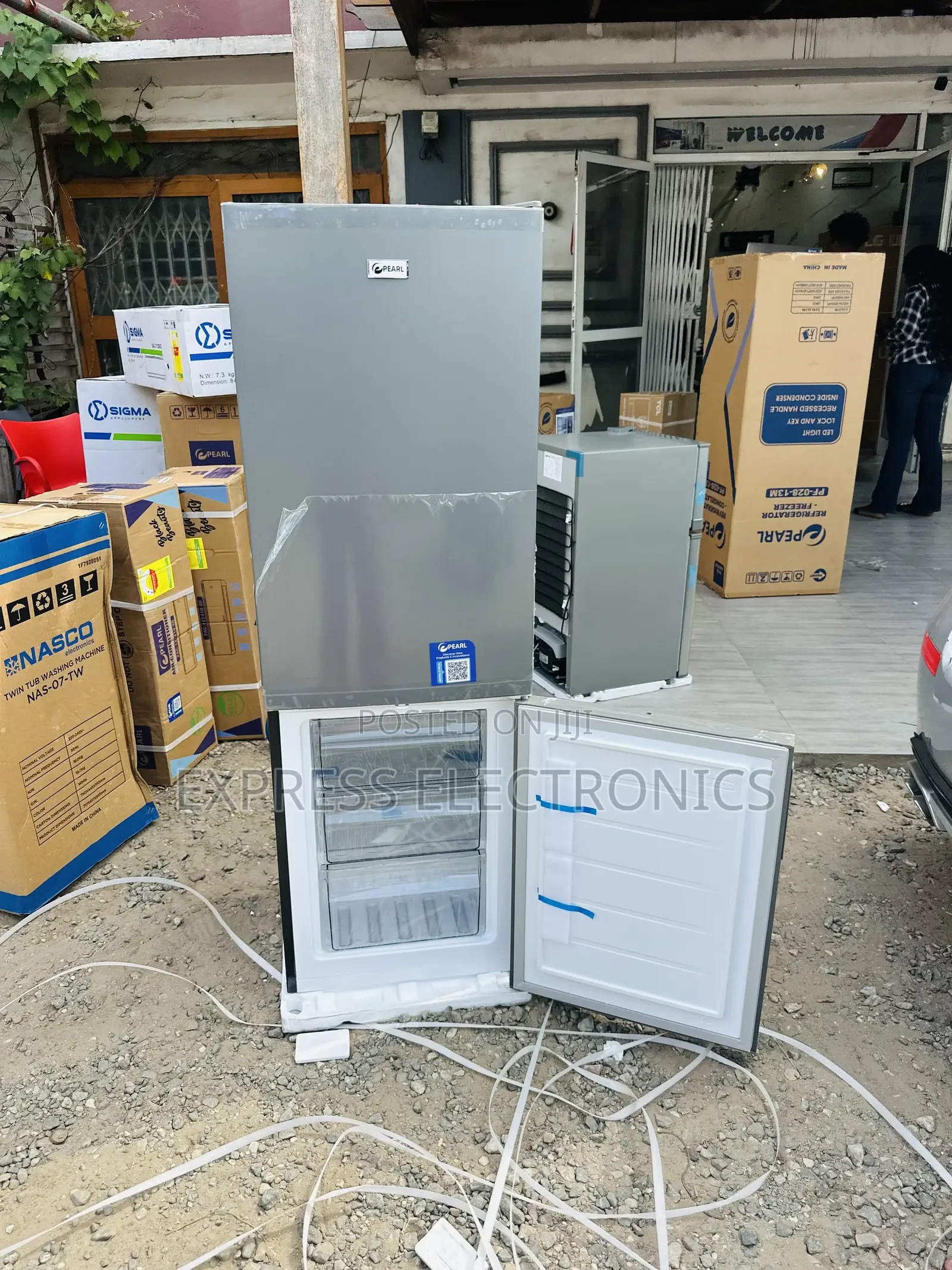 Call and Order for 157l Fridge Double Door Pearl Pf-028-13m