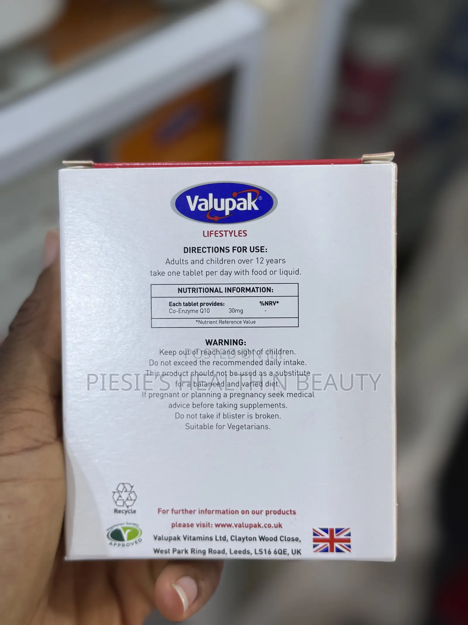 Valupak Coq10 30mg