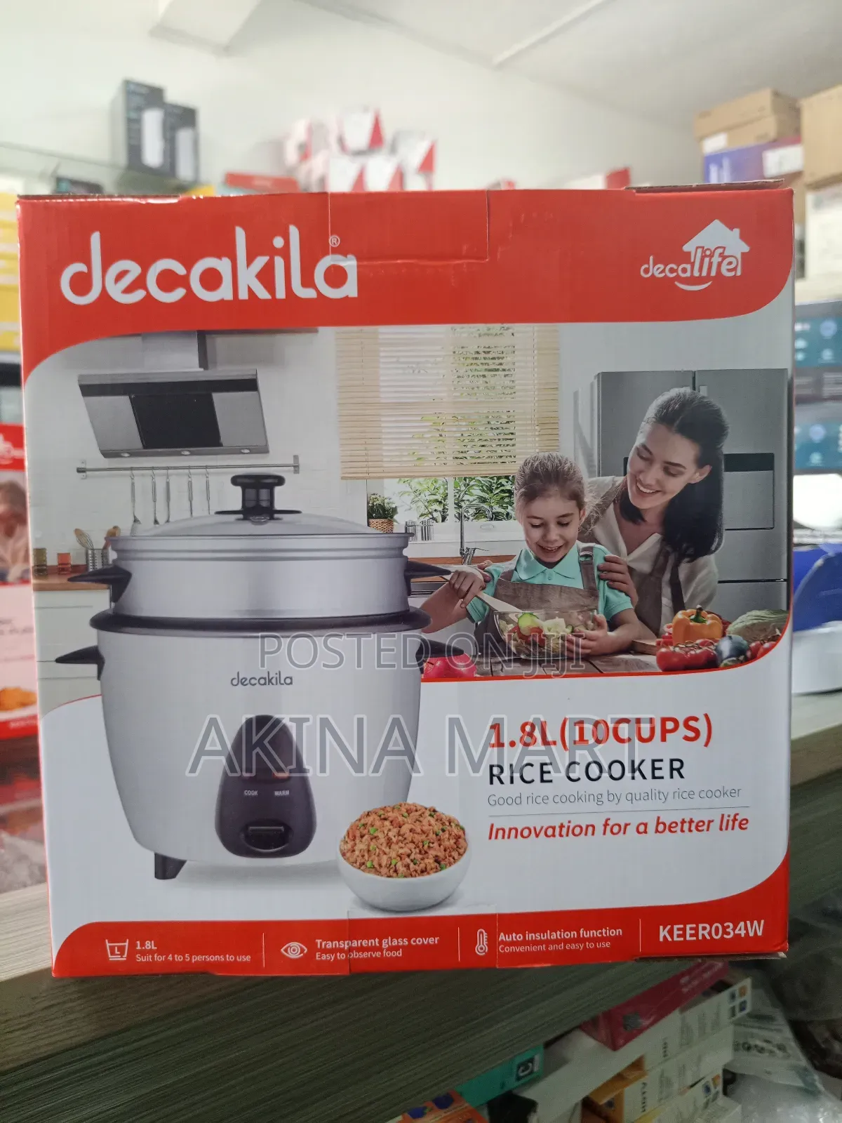 Decakila Rice Cooker 1.8l (Keer034w)