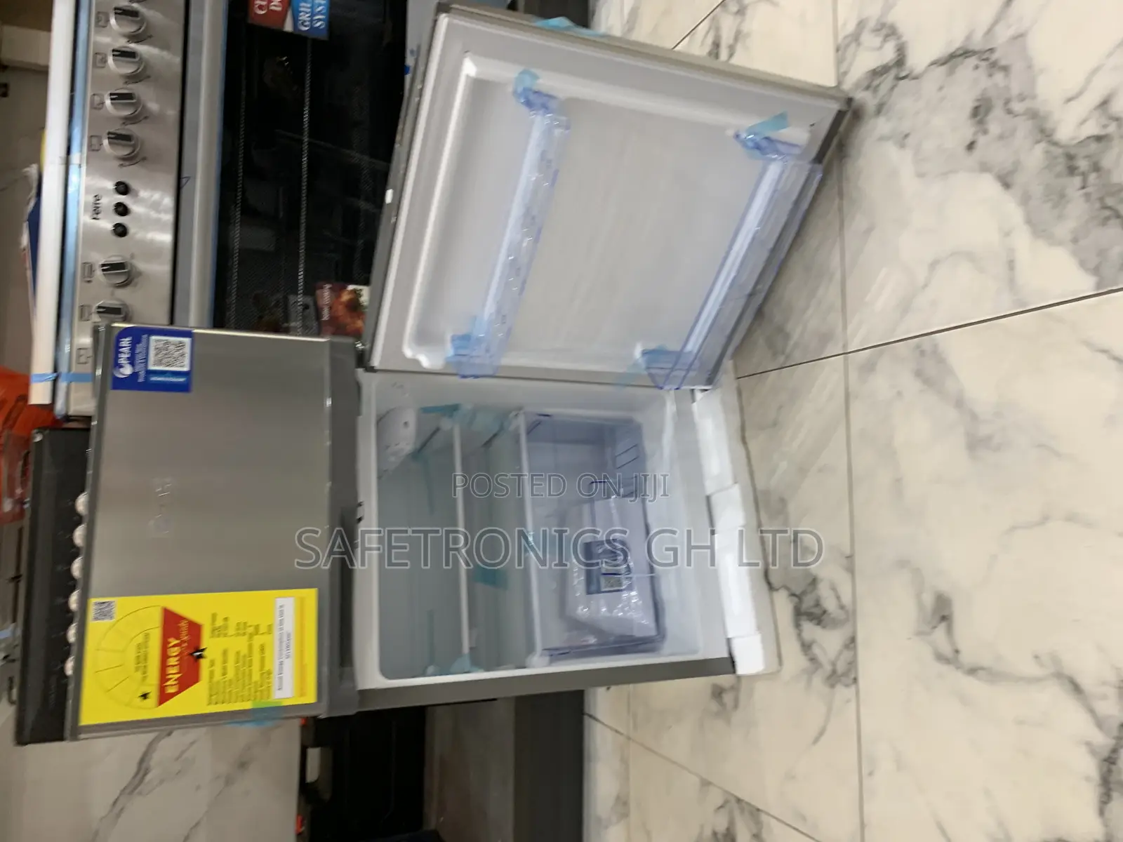 Newly Sealed 2 Doors Pearl Top Mount Pf-100t-2b Grey Fridge