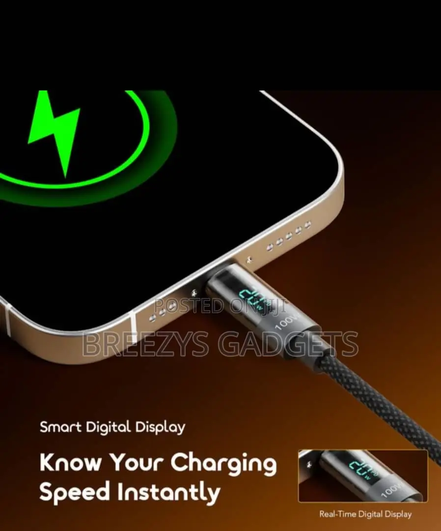 Oraimo Digiline 100 Watts Type C to C Data Cable With Display