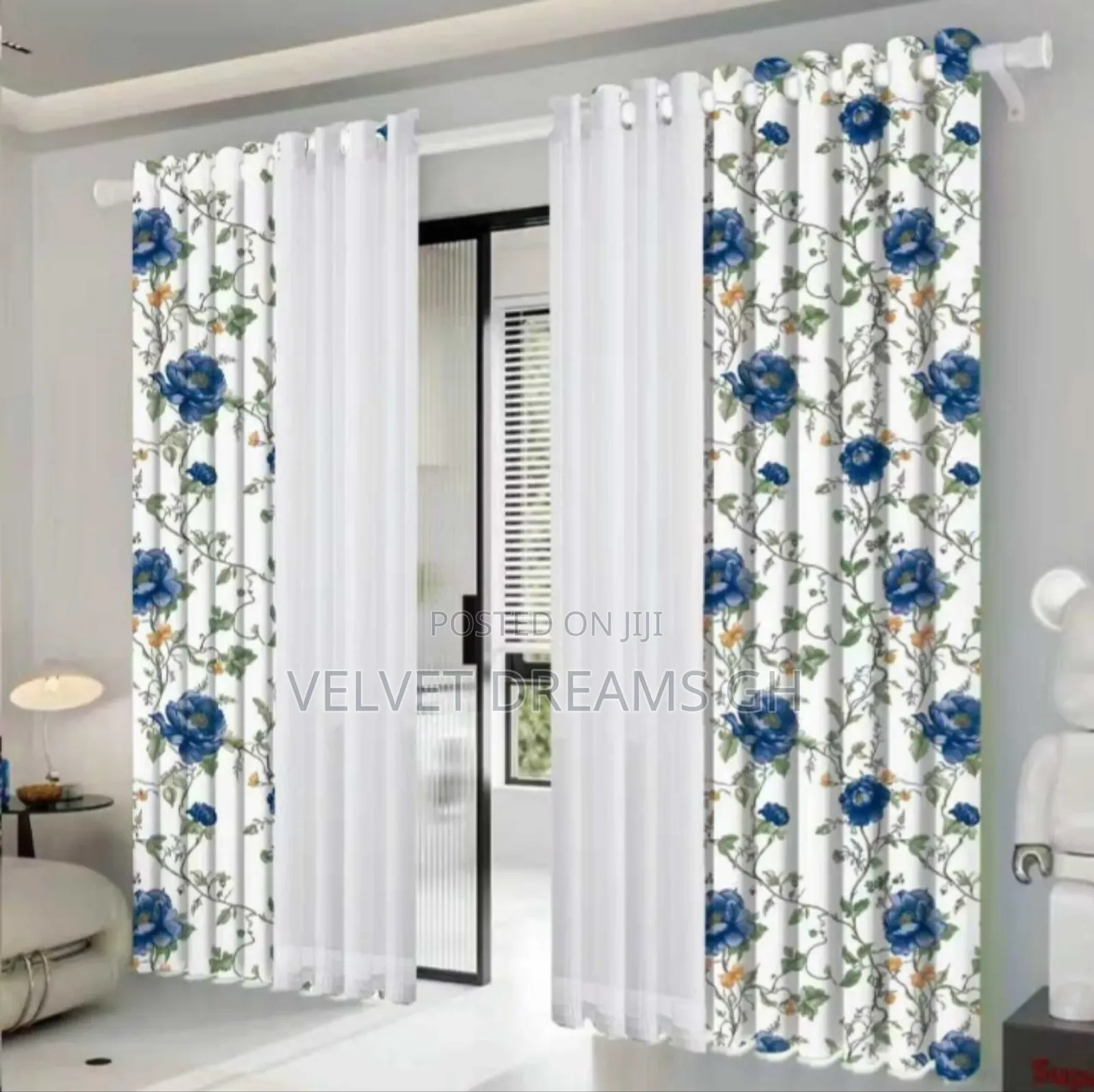 4pcs Curtain Set Beauty Privacy Combined