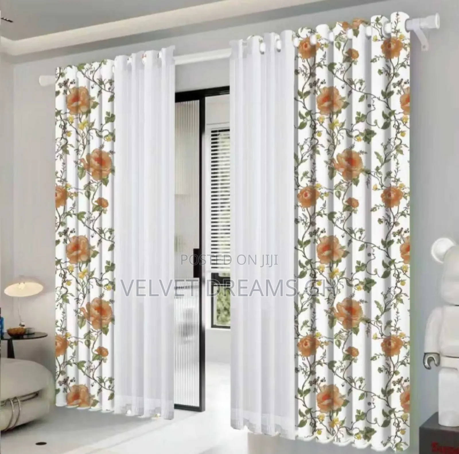 4pcs Curtain Set Beauty Privacy Combined