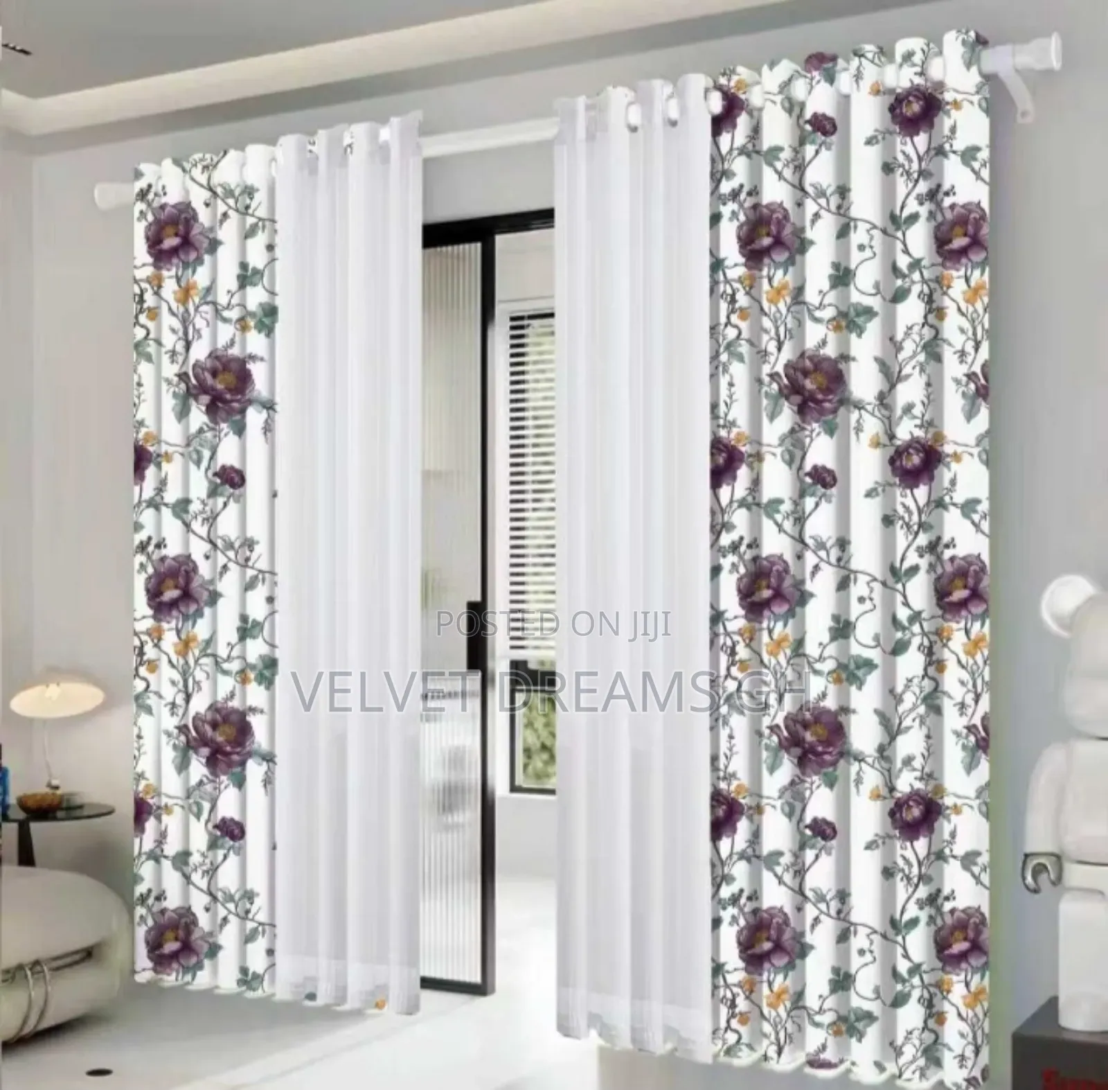 4pcs Curtain Set Beauty Privacy Combined