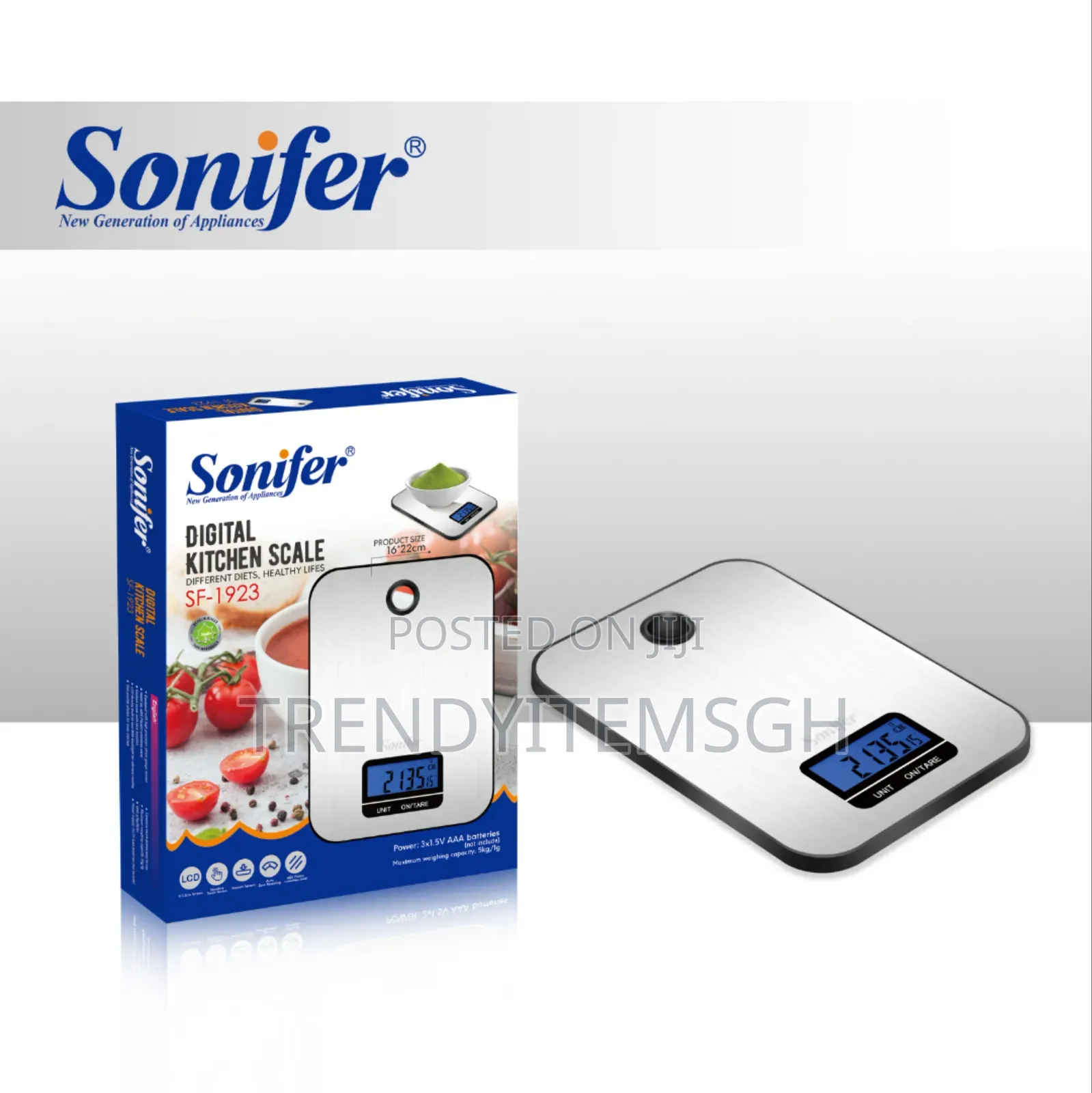 5kg Stainless Steel Electronic Digital Kitchen Scale