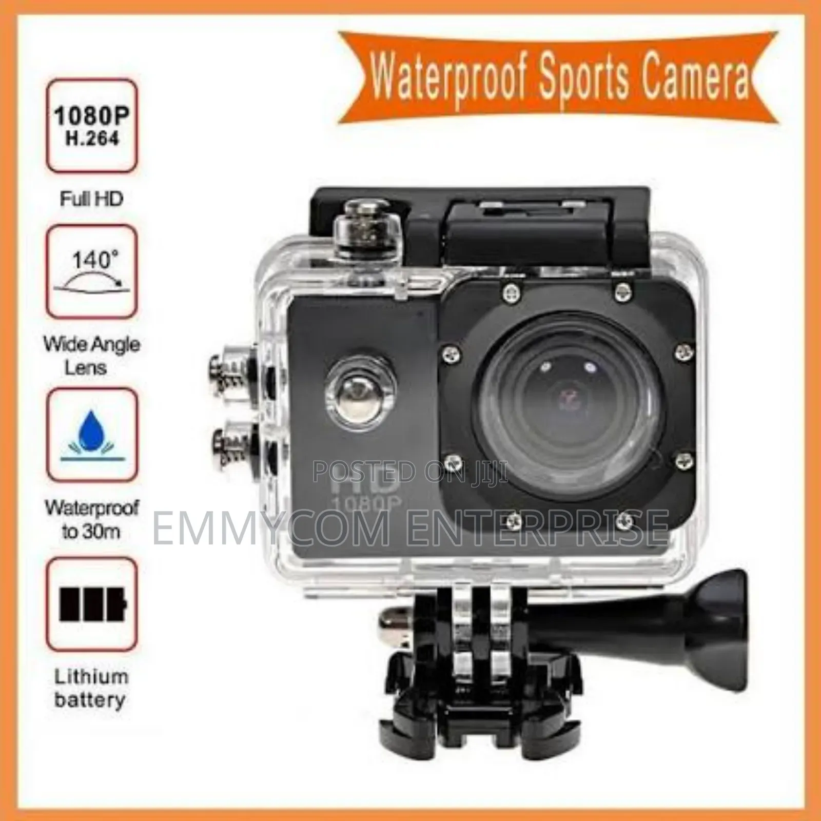 Hd 1080p Sports Camera Waterproof 30m