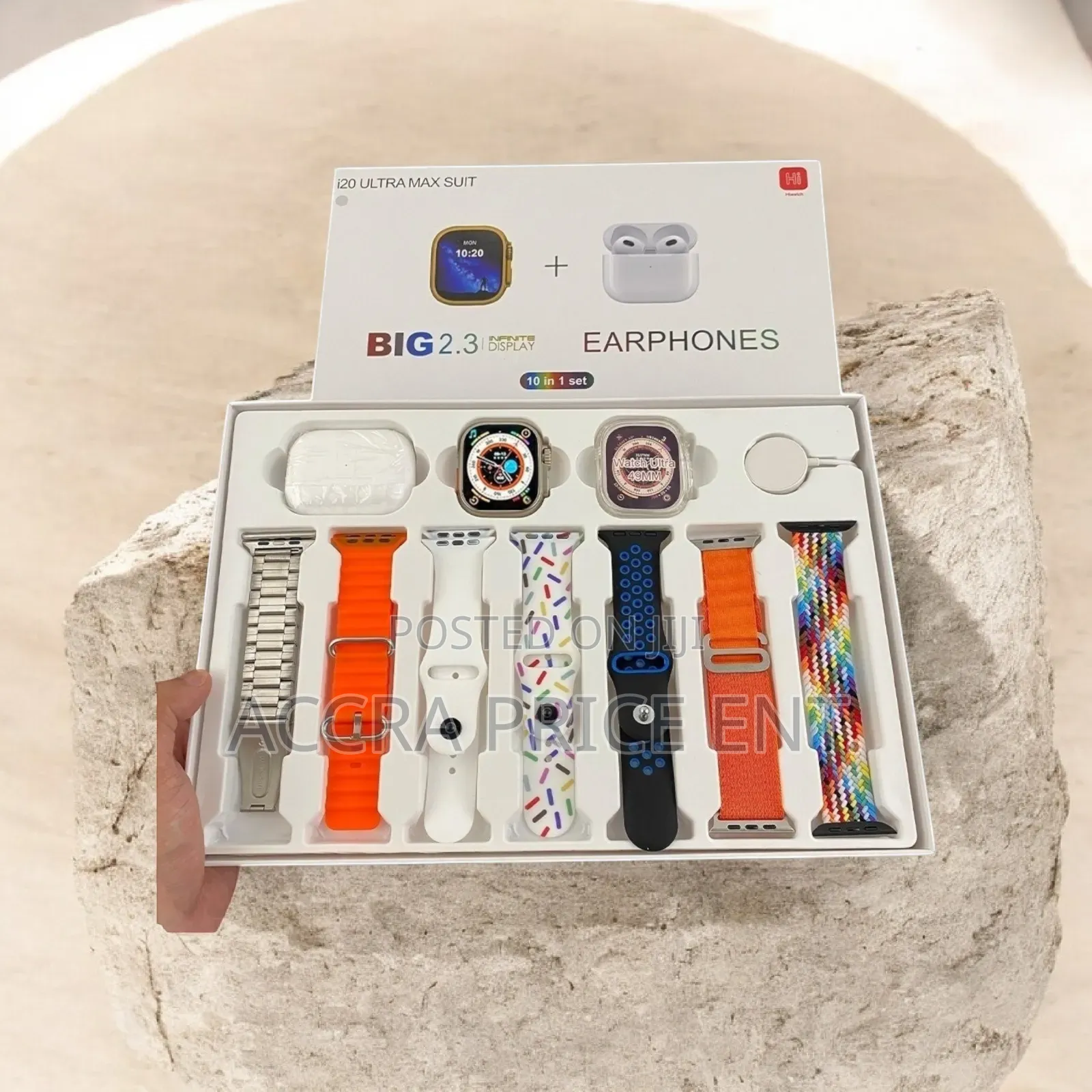 Hi Watch Ultra Max Suit Smartwatch 10 in 1 Set+ Earbuds (878877)
