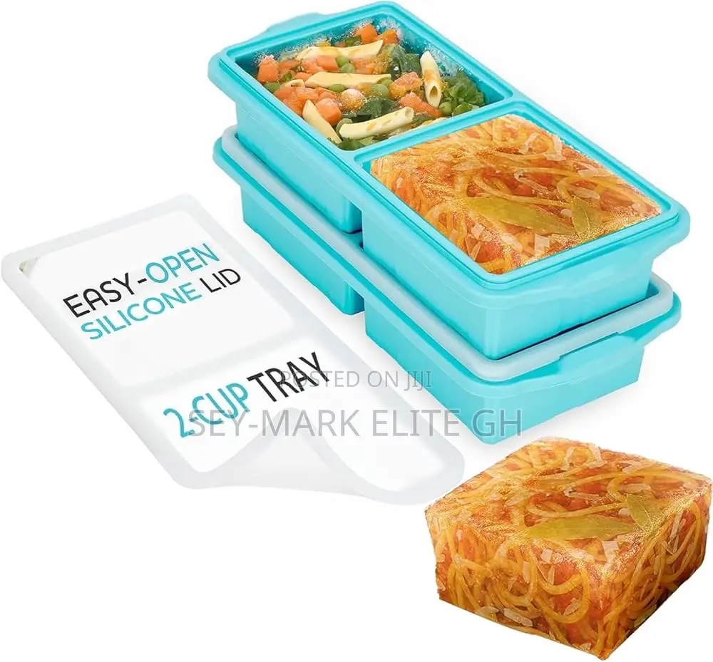 Silicone Soup/Stew Freezer Tray With Cover