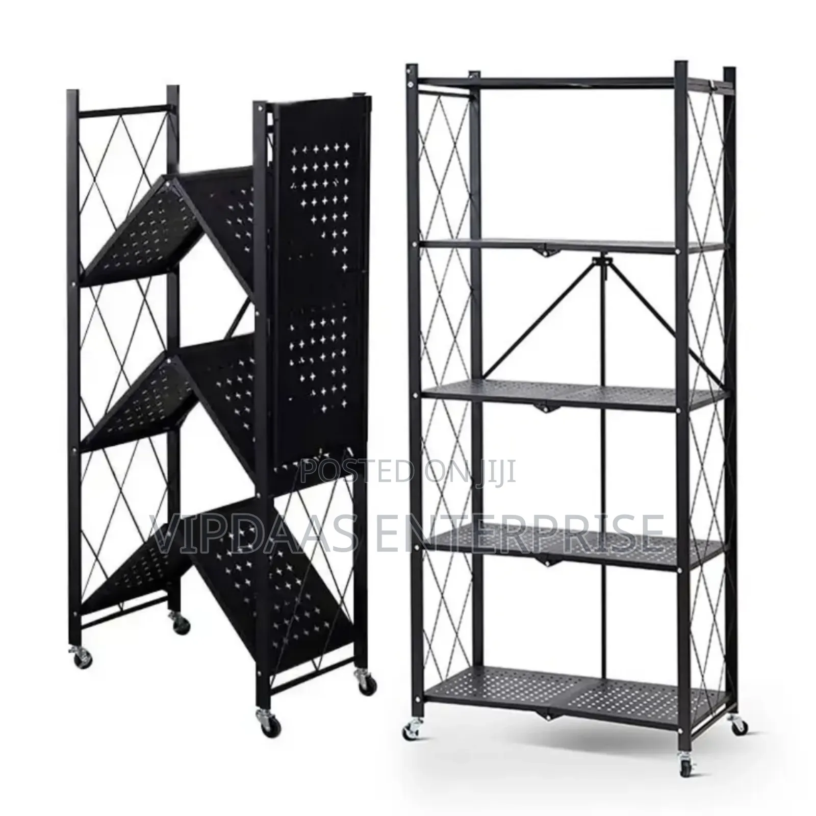 4 Tiers Metal Folding Shelves